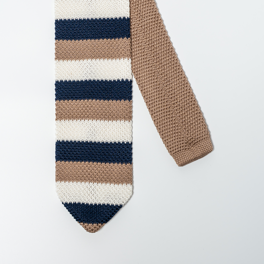 Corbata Rayas Beige