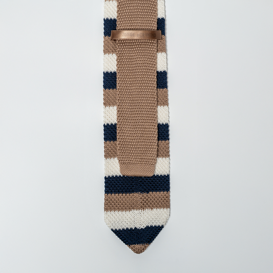 Corbata Rayas Beige