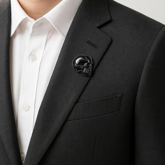 Prendedor Calavera Black Chrome